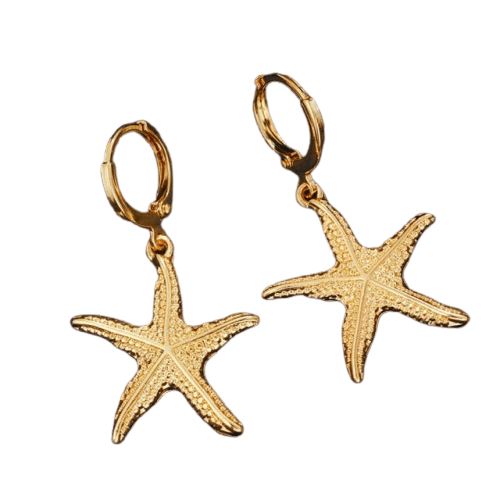 Boucles d'Oreilles Coquillage Étoile De Mer