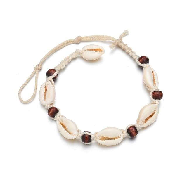 Bracelet Cheville Coquillage Cauris Bohémien