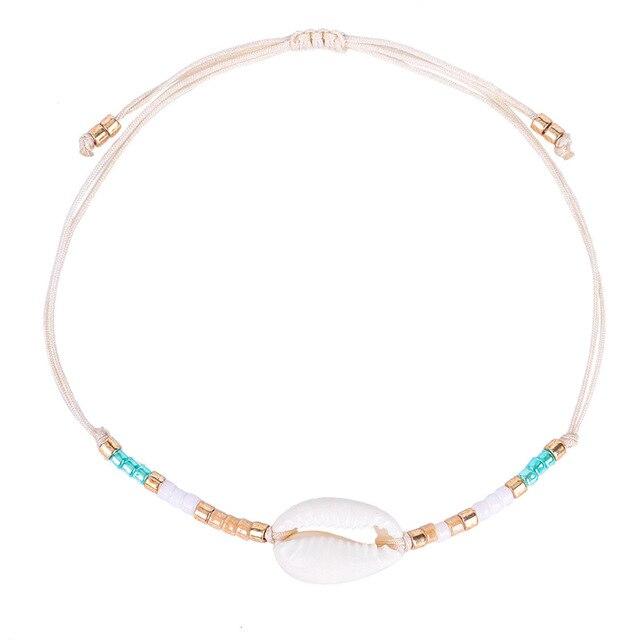 Bracelet Cheville Coquillage Fin