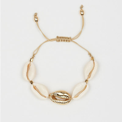 Bracelet Coquillage Cauri Marron