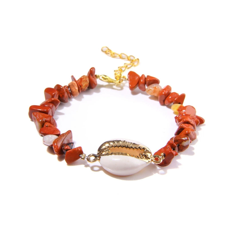 Bracelet Coquillage Rhodonite Pierres
