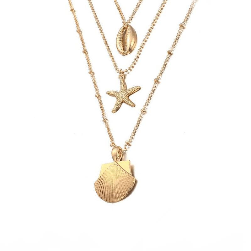 Collier Coquillage Doré