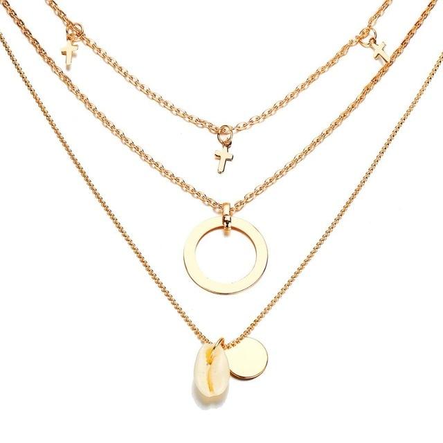 Collier Rondelle Coquillages Cauris