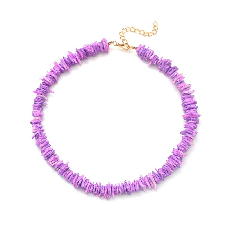 Collier Tahitien Coquillage Perles Plates