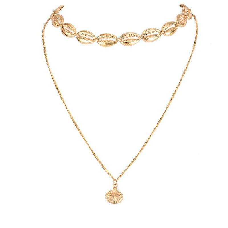 Ras de Cou Coquillage Pendentif Or